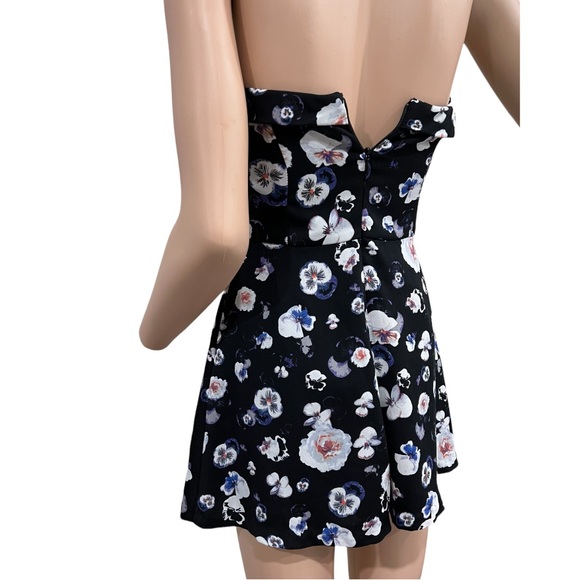 Guess Floral Sleeveless Romper Black Size 2 - Picture 8 of 14